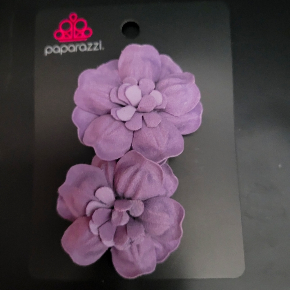 Purple hair clips